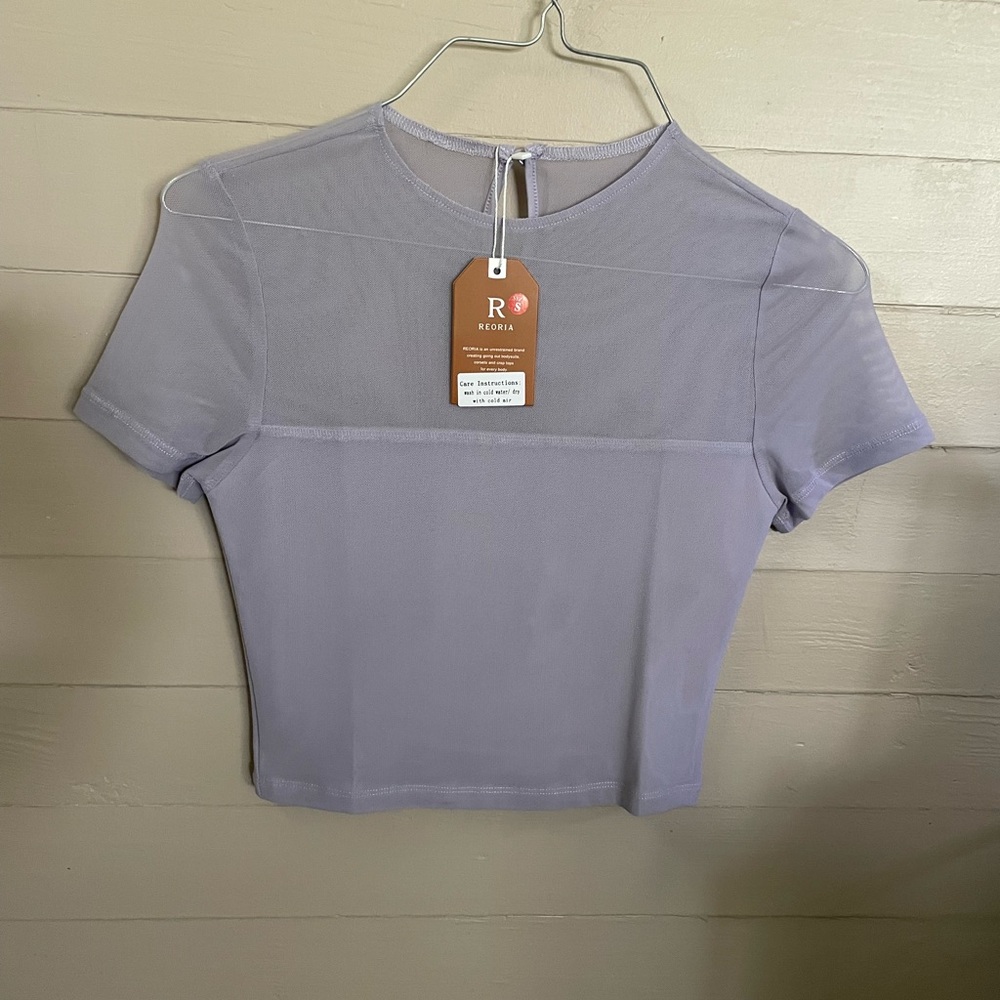 ReoRia Women's Short Sleeve Lavender Tee